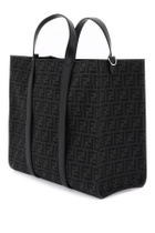 FENDI recycled ff jacquard fabric tote bag Black