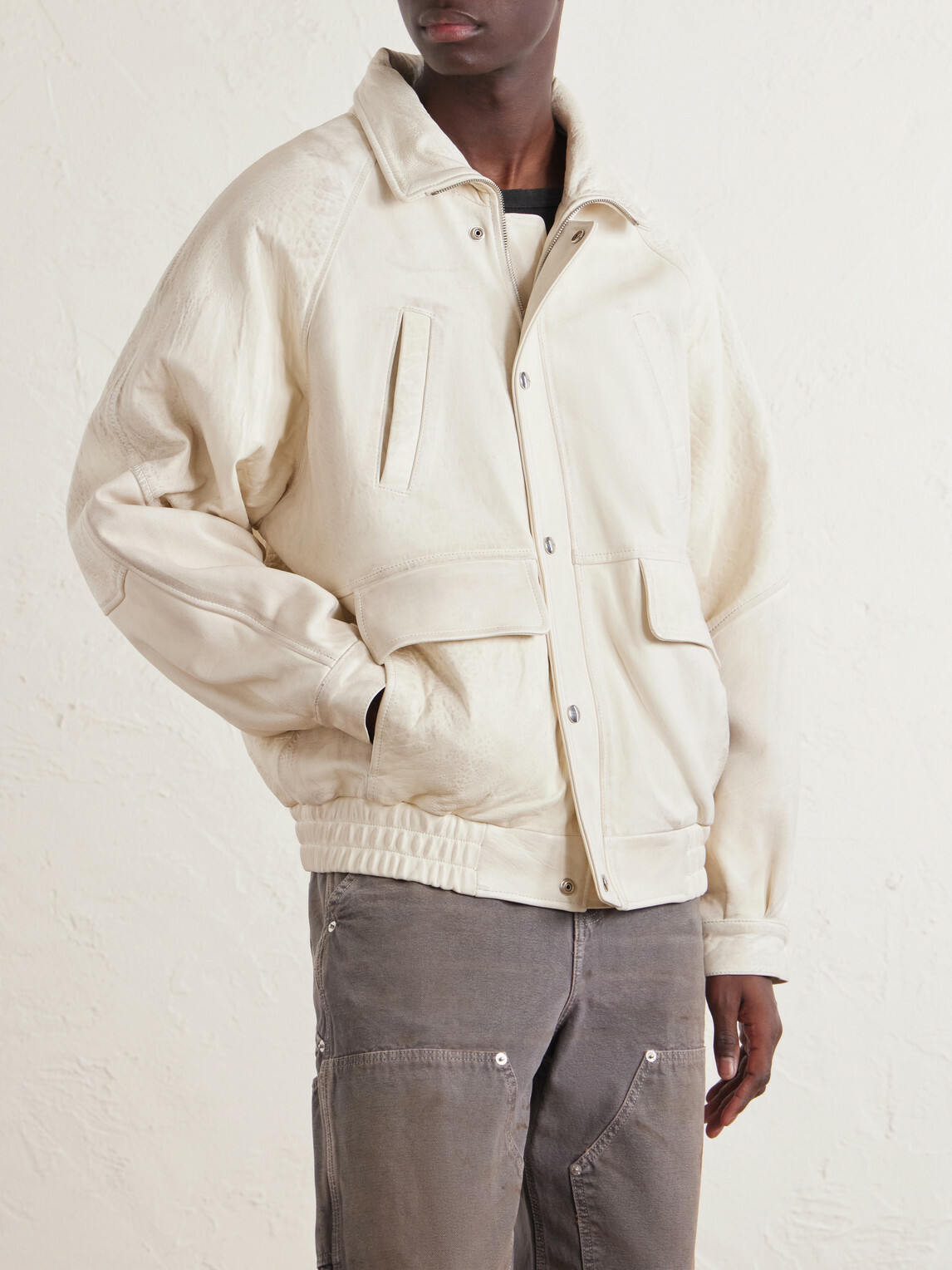 Enfants Riches Déprimés - Prince Phillip's Childhood Leather Jacket - White