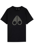 Moose Knuckles Chamblee Logo Cotton T-shirt Black