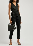High Flirt Crystal-embellished Satin Waistcoat Black