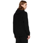 Isabel Benenato Black Merino Wool and Yak Knit Crewneck Hoodie