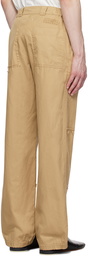 MM6 Maison Margiela Beige Paneled Trousers