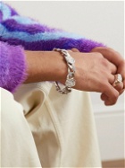 Hatton Labs - XL Rose Silver Cubic Zirconia Chain Bracelet - Silver
