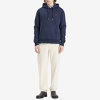 AMI Paris Men's Ami De Coeur Hoodie in Night Blue