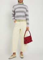 Guest In Residence Grizzly Striped Cashmere Jumper Purple