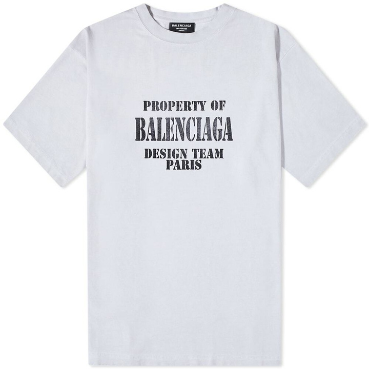 Photo: Balenciaga Men's Property Of Oversized T-Shirt in Dirty White