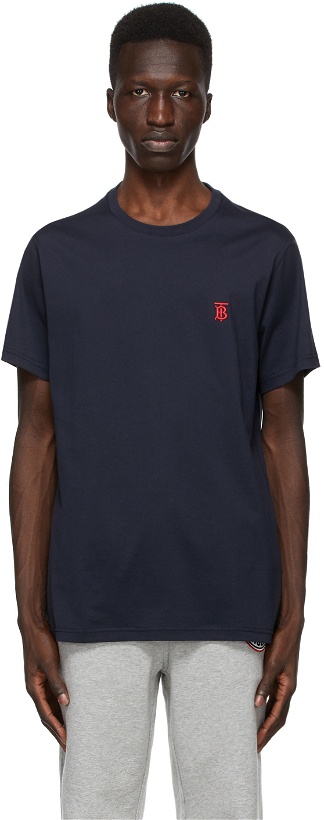 Photo: Burberry Navy TB Monogram New Parker T-Shirt