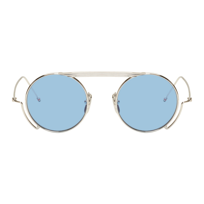 Thom Browne. New York / TB-111 トムブラウン Thom Browne Silver TB-111 Sunglasses Thom Browne