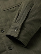 James Perse - Padded Herringbone Cotton Overshirt - Green