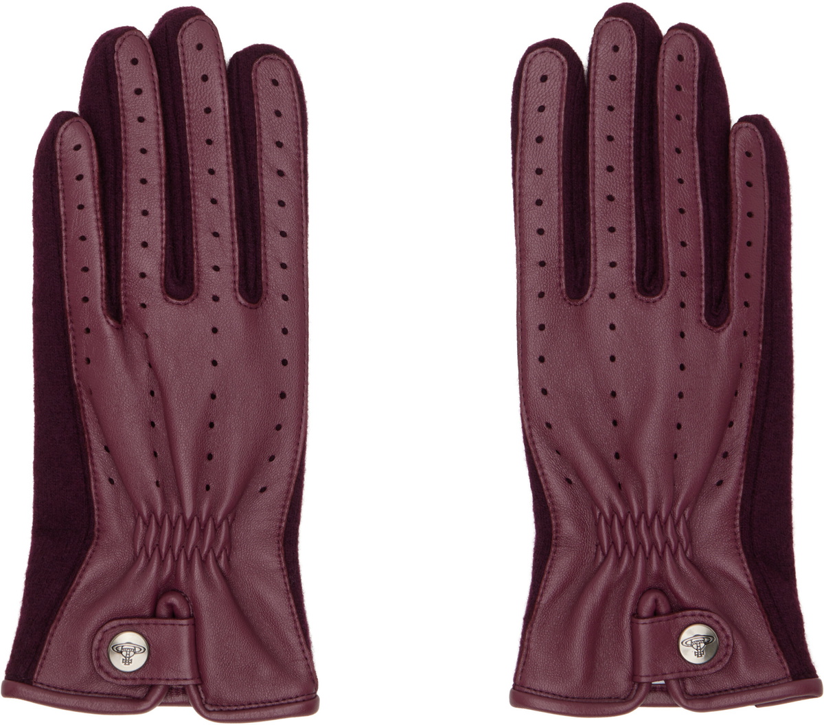 Vivienne Westwood Black Orb Stud Fingerless Gloves Vivienne Westwood