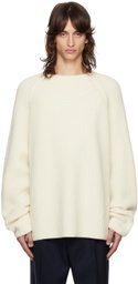 The Frankie Shop Off-White Carter Crewneck Sweater
