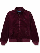 Polo Ralph Lauren - Slim-Fit Logo-Embroidered Cotton-Corduroy Bomber Jacket - Red