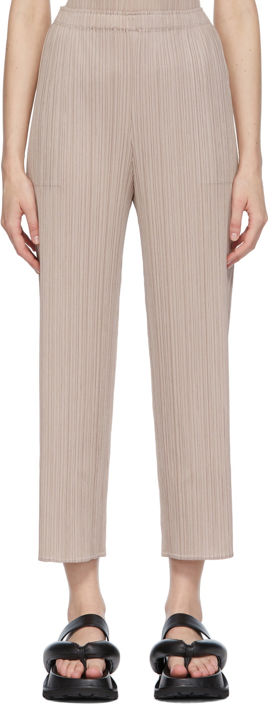 Pleats Please Issey Miyake Brown Monthly Colors April Trousers