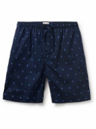 Derek Rose - Nelson 98 Printed Cotton-Poplin Pyjama Shorts - Blue