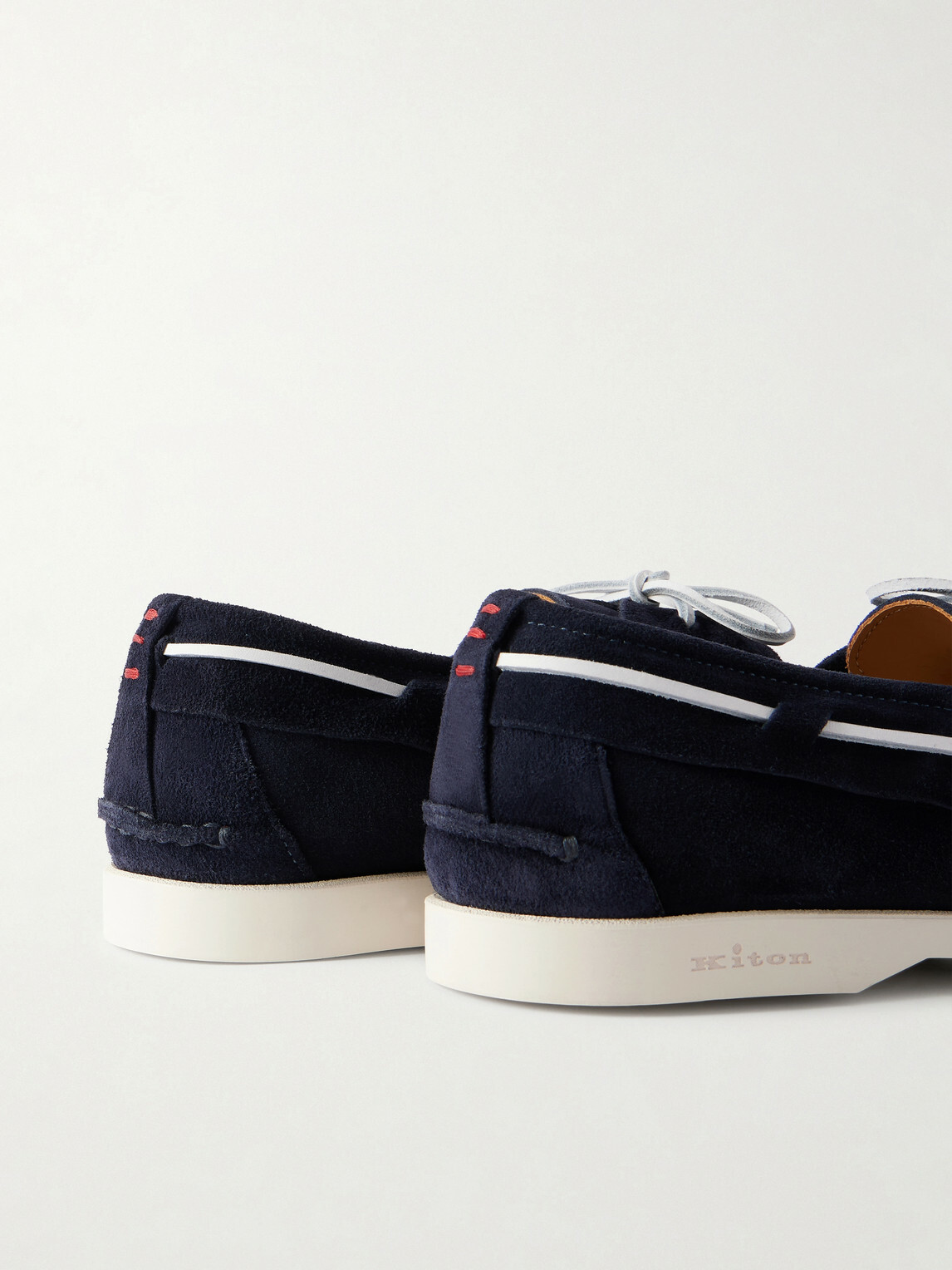 Kiton - Suede Boat Shoes - Blue