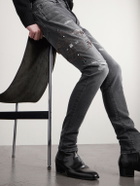 AMIRI - Hollywood Skinny-Fit Embellished Jeans - Black