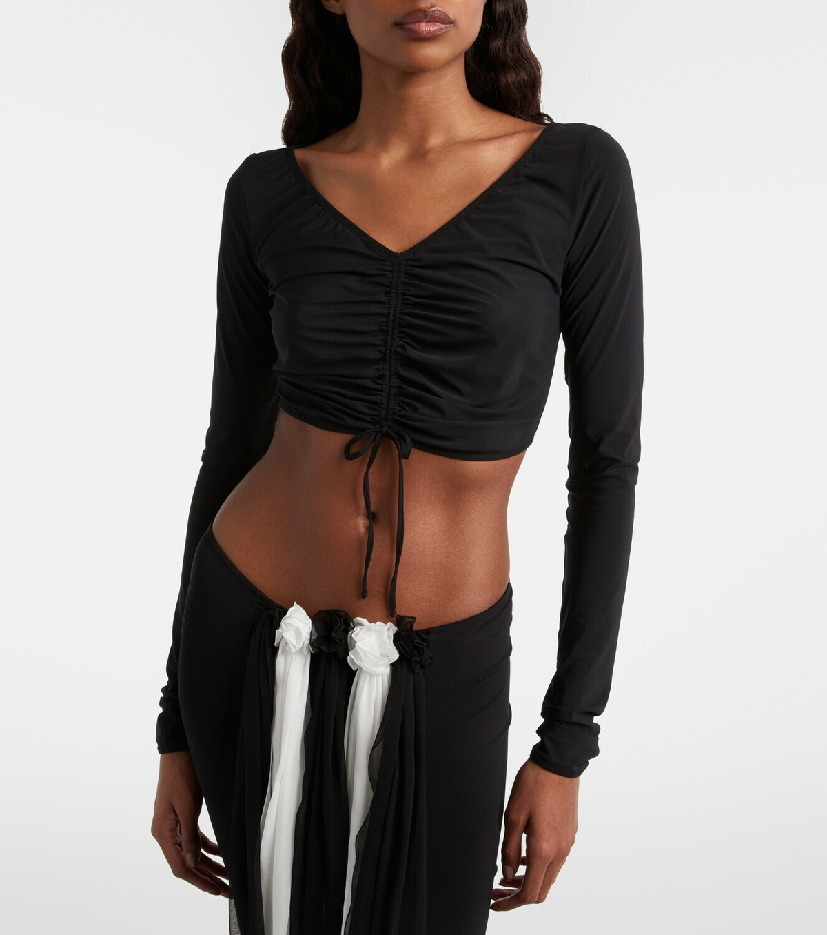 Nensi Dojaka Ruched crop top