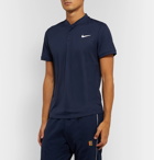 Nike Tennis - NikeCourt Dri-FIT Tennis Henley T-Shirt - Blue