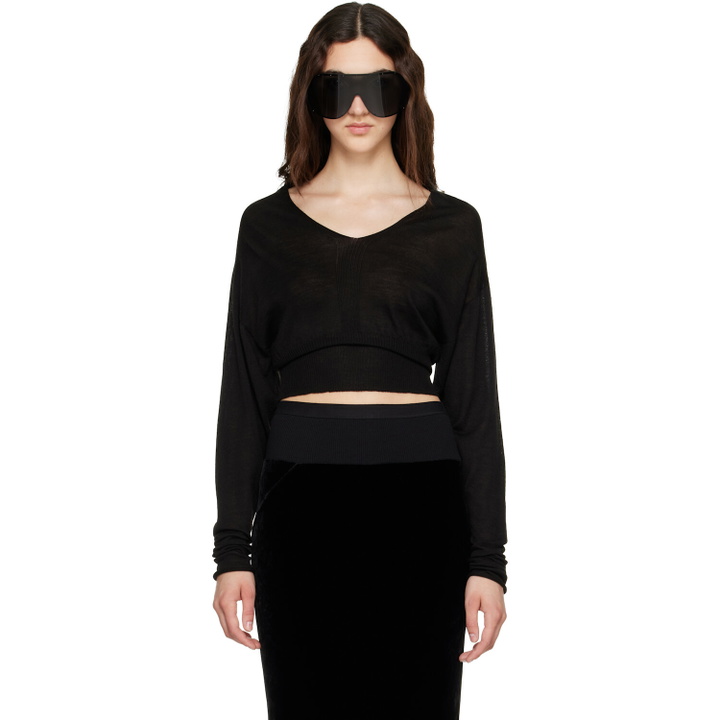 Photo: Rick Owens Black Tower V Cropped Sweater