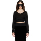 Rick Owens Black Tower V Cropped Sweater