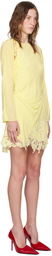 Acne Studios Yellow Lace Trim Minidress