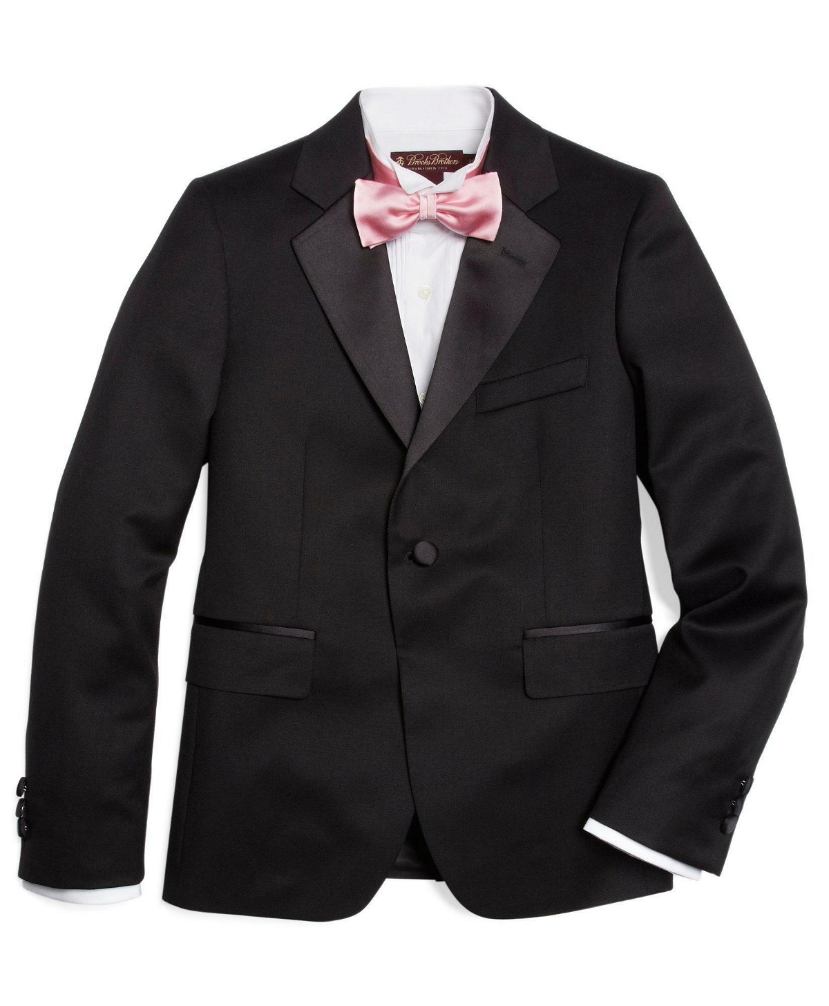 Brooks Brothers Boys Prep One-Button Tuxedo Jacket | Black
