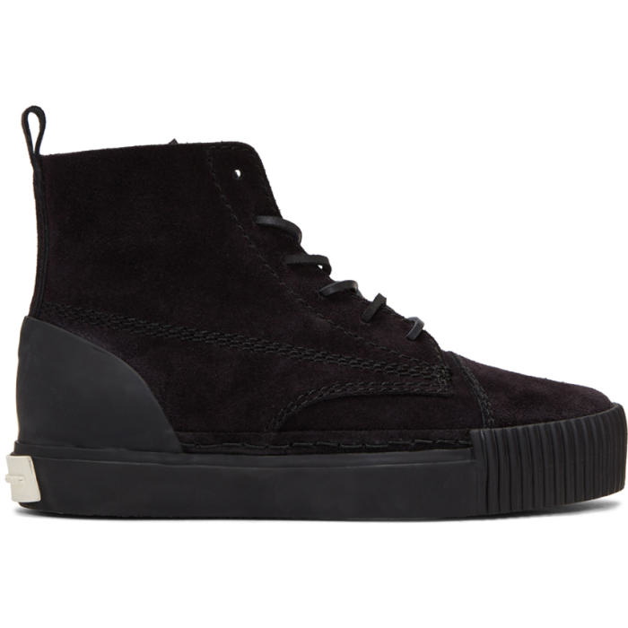 Photo: Alexander Wang Black Suede Perry High-Top Sneakers