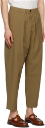 Universal Works Brown Pleated Trousers