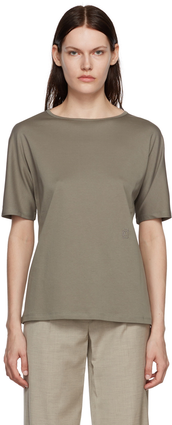 LOW CLASSIC Gray Embroidery T-Shirt Low Classic