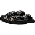 Toga Virilis Black Buckle Sandals