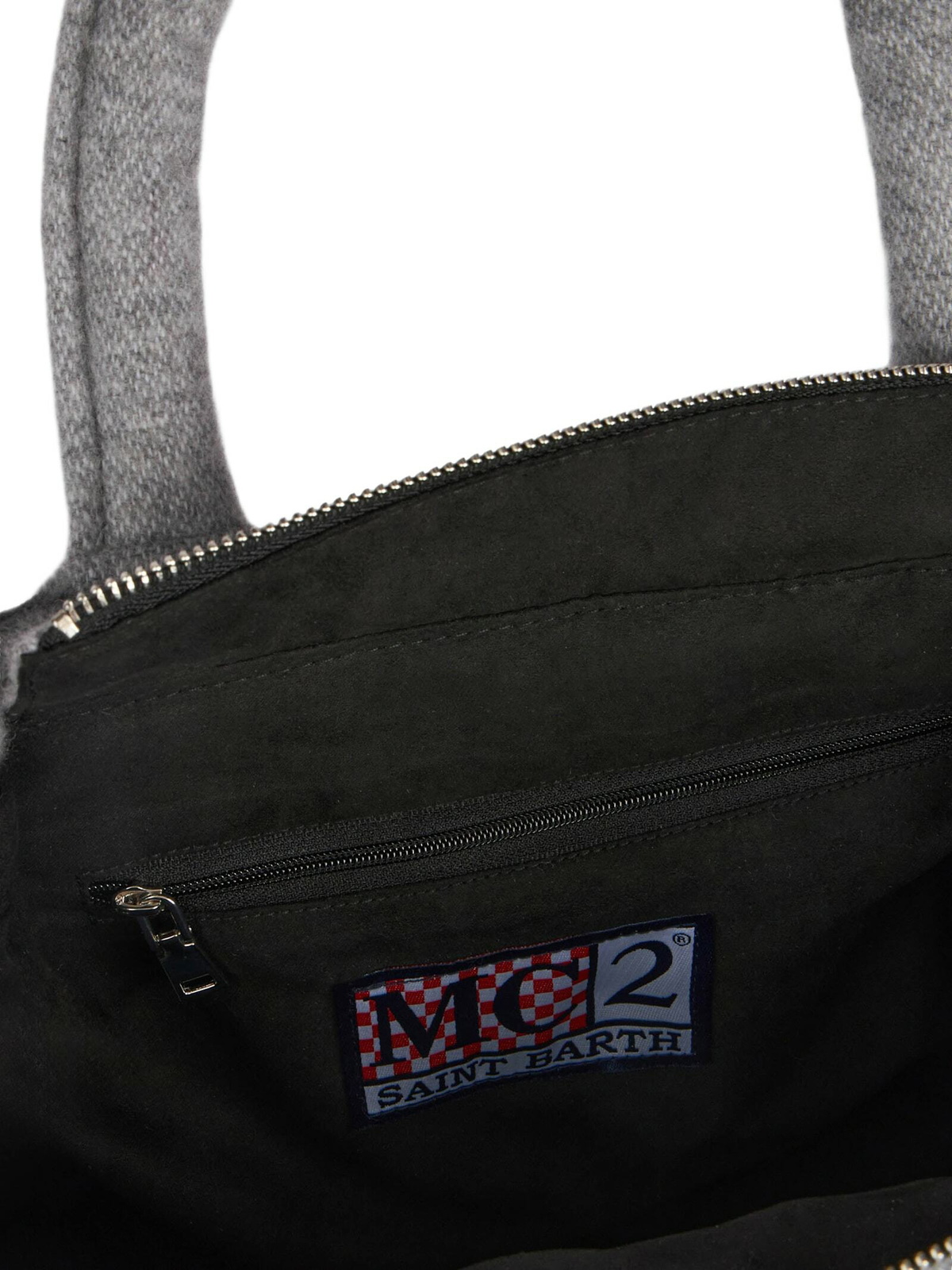 MC2 Saint Barth Soft Wooly Clarine Handbag With Jacquard Maxi Logo