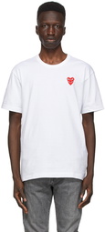 COMME des GARÇONS PLAY White Double Heart T-Shirt