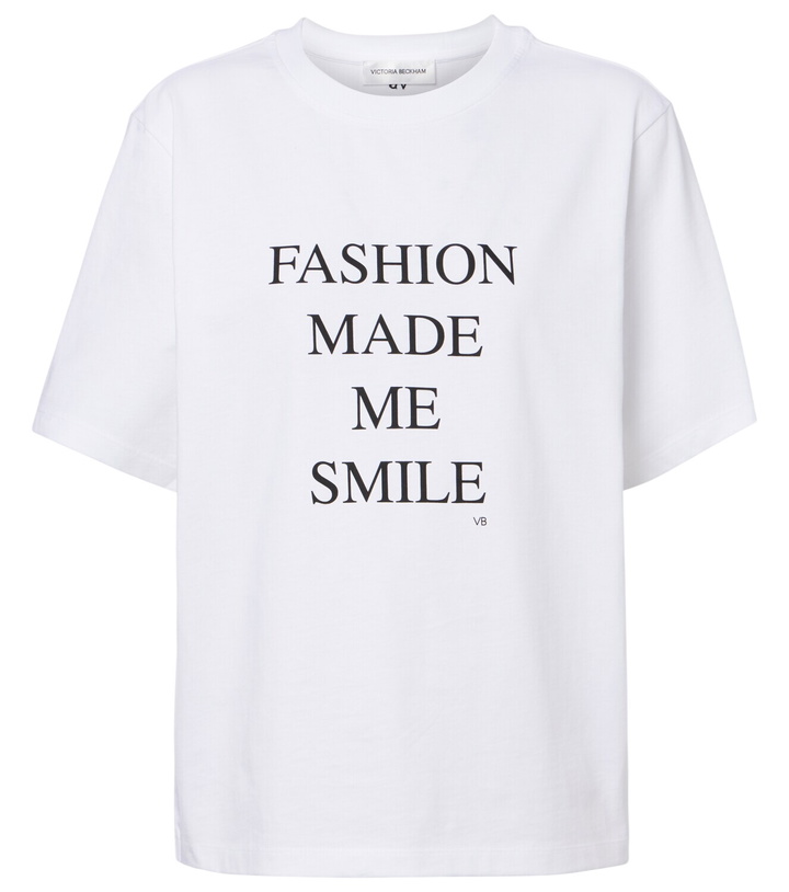 Photo: Victoria Beckham Printed cotton jersey T-shirt