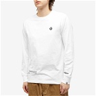 Men's AAPE Now Silicon Badge Long Sleeve T-Shirt in White