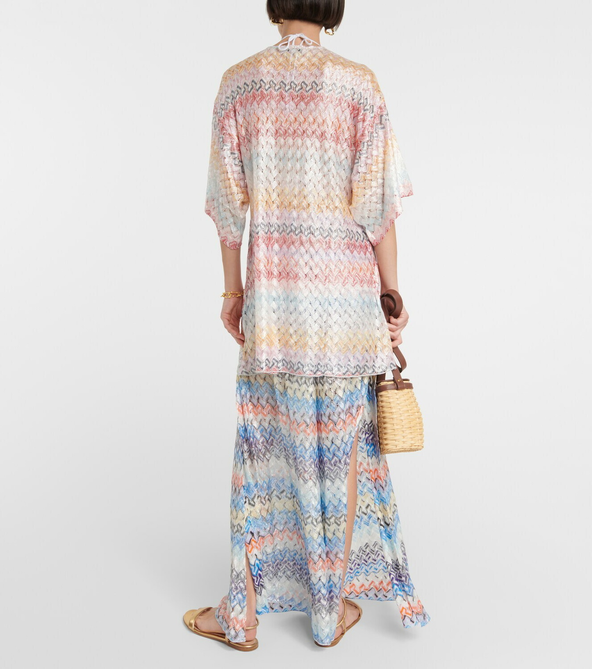 Missoni Mare Zig-zag lamé minidress