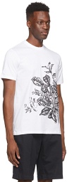 Ermenegildo Zegna Couture White Floral Print T-Shirt
