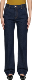 KHAITE Navy Rossi Jeans