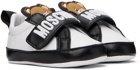 Moschino Baby White & Black Graphic Pre-Walkers