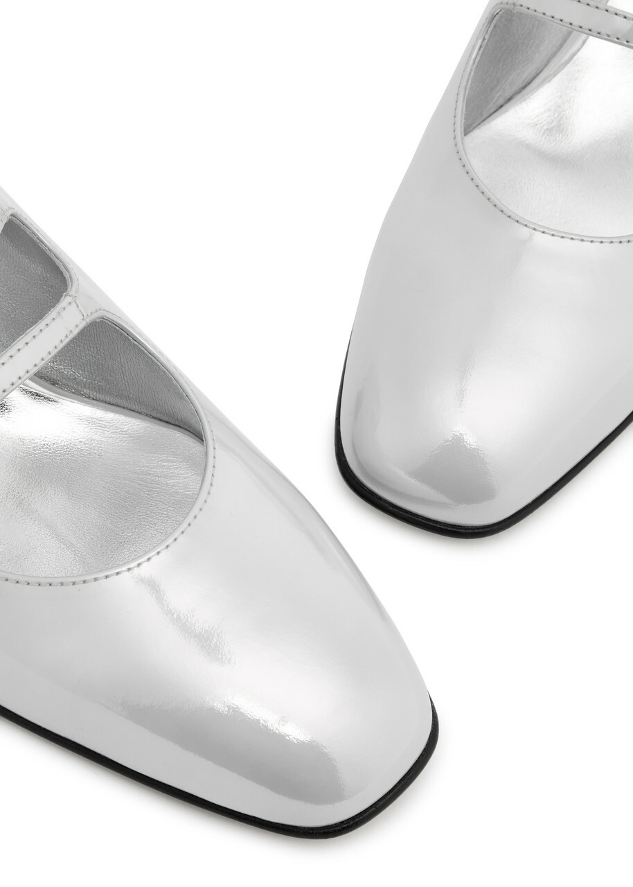Carel Kina 40 Metallic Leather Mary Jane Pumps