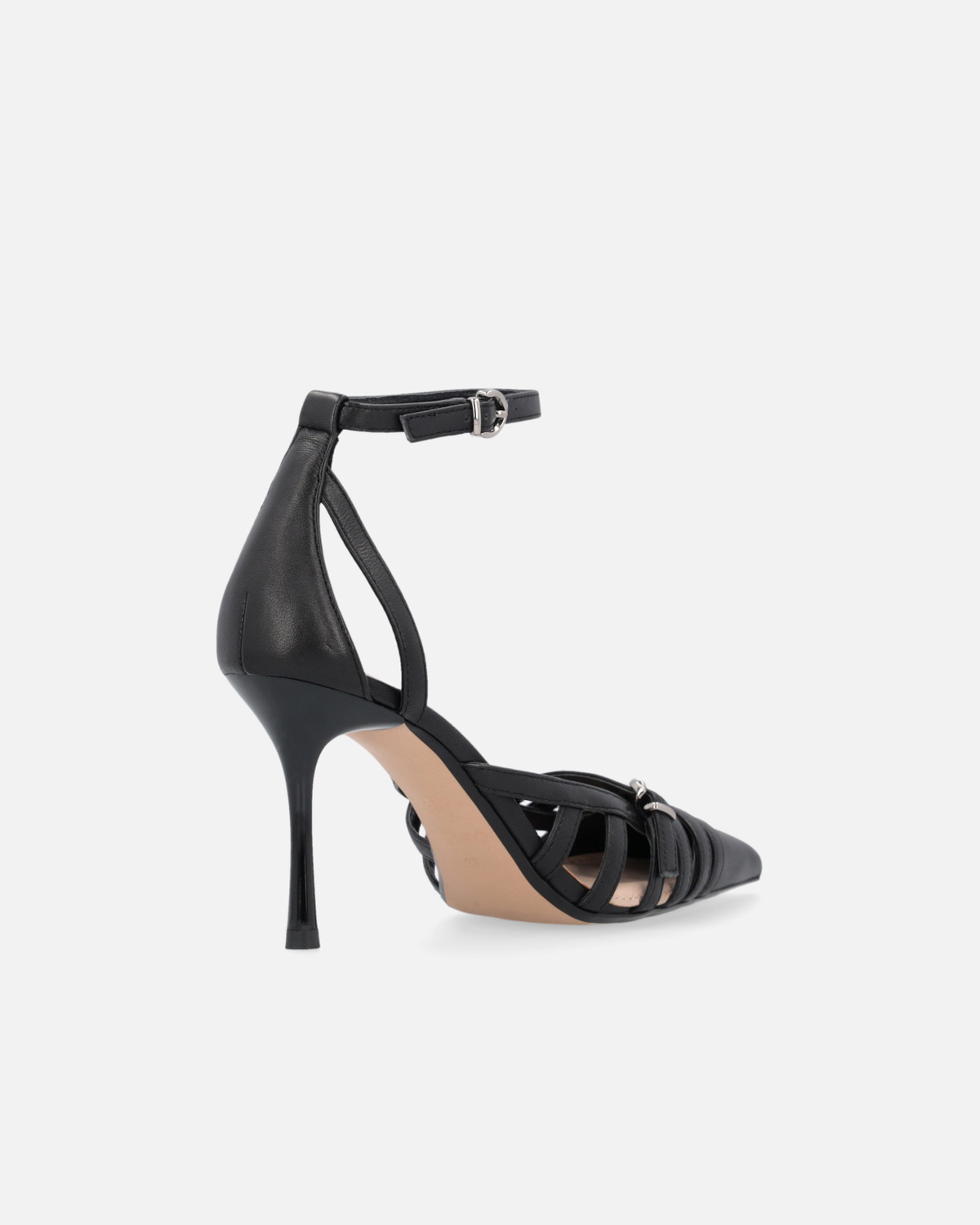Pinko Pointed Toe Pumps With Heel And Strap Limo Black