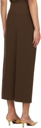 Birrot SSENSE Exclusive Brown H Maxi Skirt
