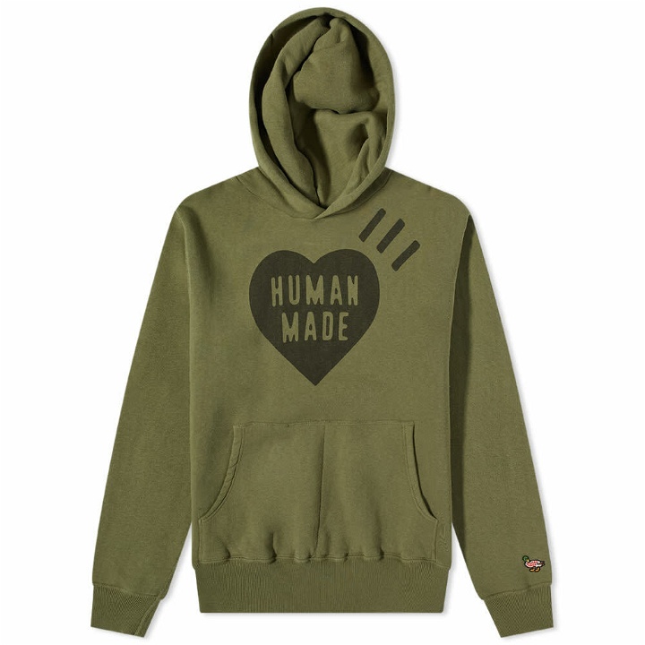 Photo: Human Made Heart Hoody in Olive