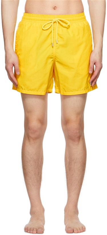 Photo: Palm Angels Yellow Vilebrequin Edition Swim Shorts