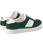 TOM FORD - Bannister Leather-Trimmed Suede Sneakers - Green