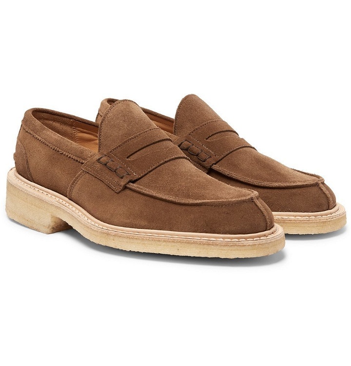 Photo: Tricker's - James Suede Penny Loafers - Brown