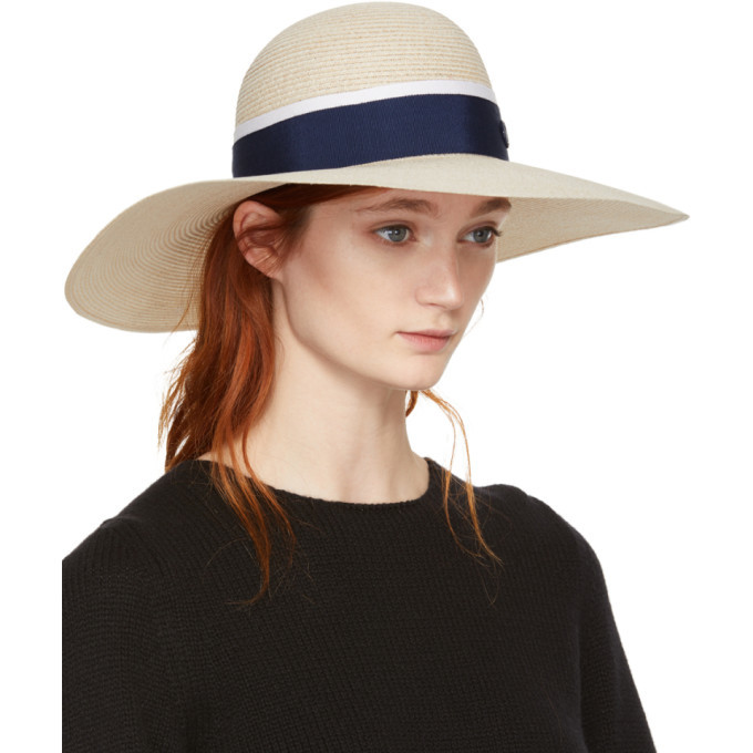 ハット Maison Michel Maison Michel Charles Bicolor Hat Maison Michel Charles Bicolor Straw Fedora Hat | Neiman Marcus