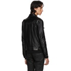 Saint Laurent Black Leather Trucker Jacket