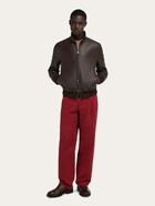 Ferragamo Mens Nappa leather blouson in Beige