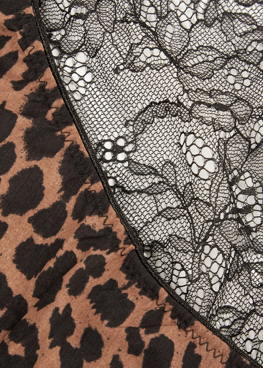 Love Stories Wild Rose Leopard-print Lace Briefs