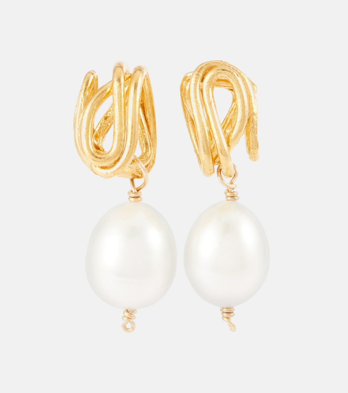 Alighieri The Human Nature 24kt gold plated earrings with pearls